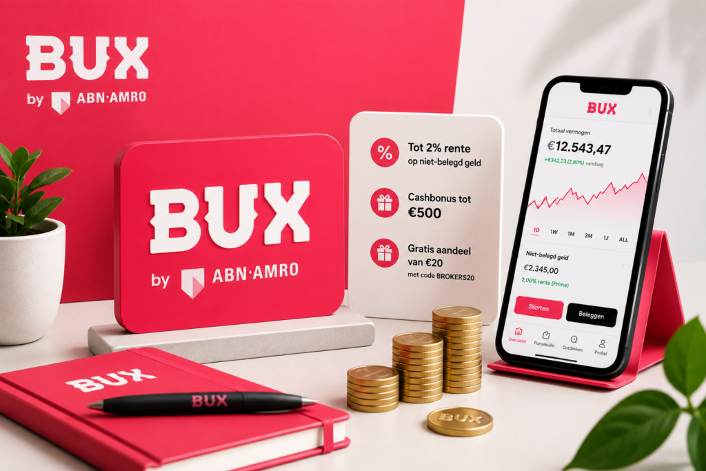 Exclusief via Brokers.nl: gratis aandeel van €20 bij BUX